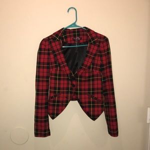 Betsey Johnson plaid blazer